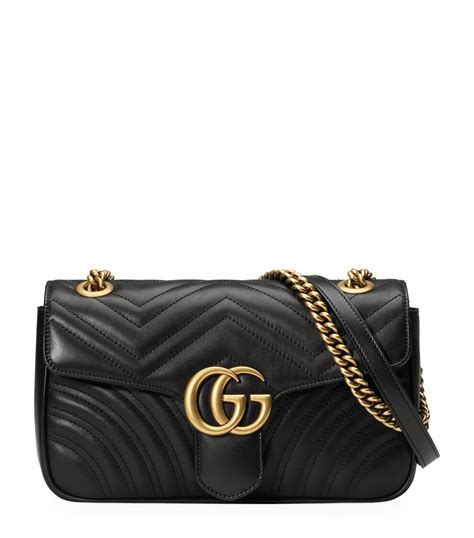 gucci marmont matelasse medium black|Gucci Marmont matelasseé small shoulder.